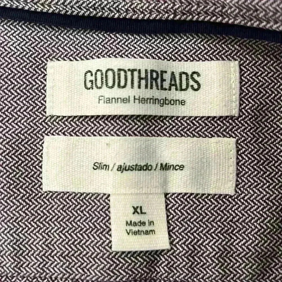 Goodthreads herringbone twill purple shirt. Size XL - Picture 3 of 6